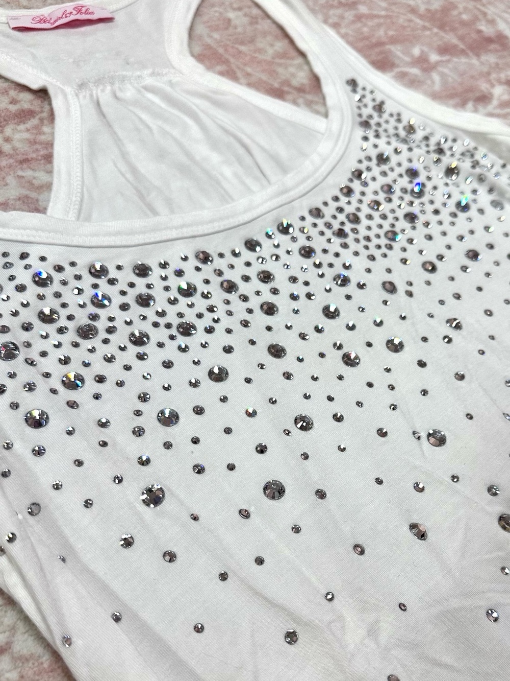 Blugirl Folies 💎 Y2K Vintage Crystal Embellished Tank Top - Picture 3 of 14
